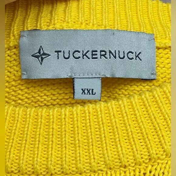 TUCKERNUCK yellow Stripe Bar Harbor Sweater XXL - Picture 5 of 9